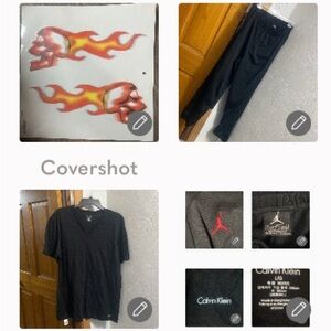 Jordan sweatpant zip leg Fleece lined L+Calvin Klein V-neck L+2🔥💀🔛10x4